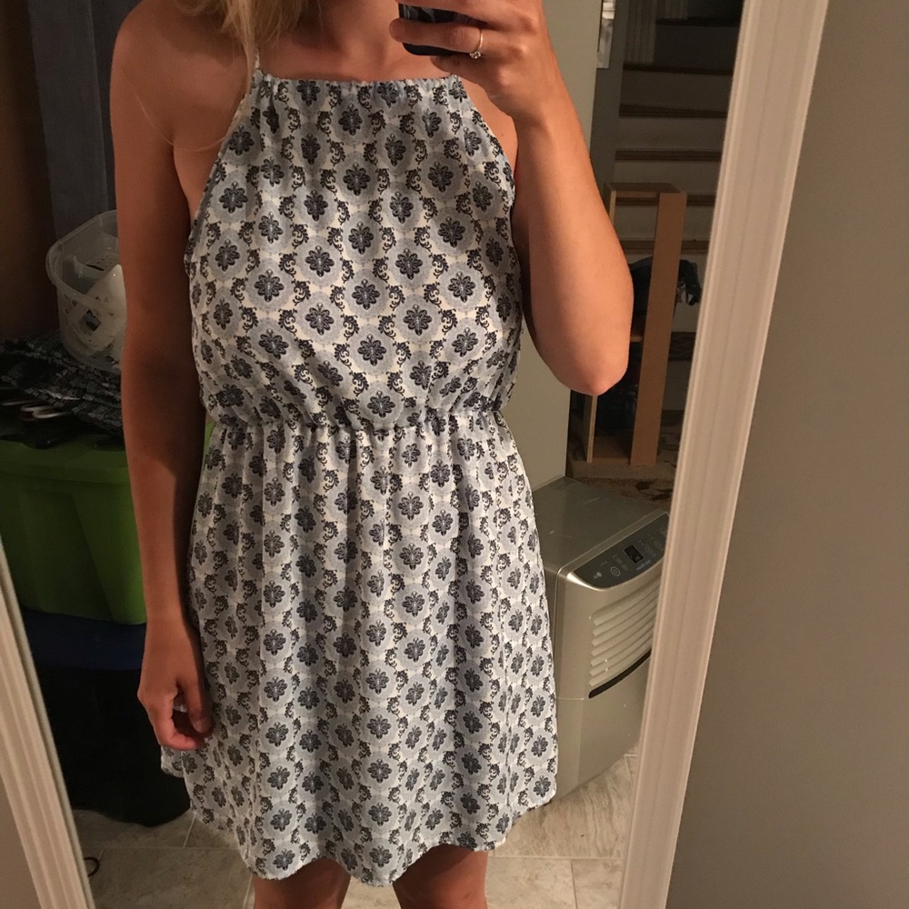 Blue patterned dress - Picture 3 of 4